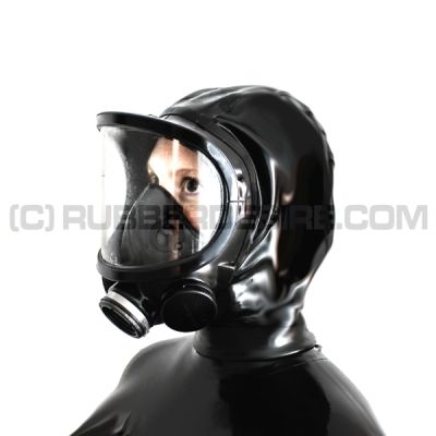 Deluxe Gasmaskenzipperhaube HR-FZ mit Panoramafenster - Modell Fernez Willson - sofort lieferbar in Größe L